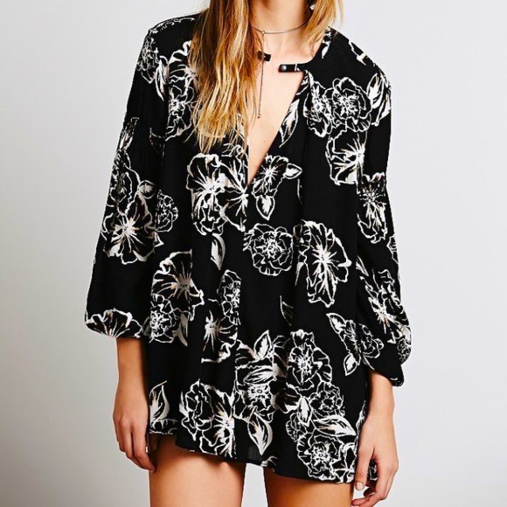 Free People Floral Swing Tunic S 💐